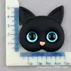 Accesorios de Resina Accesorios Caseros Pegamento Cremoso Grande Cabeza de Gato Blanca Caja de Almacenamiento DIY Funda para Teléfono Móvil Gato Negro Parche para Taza de Agua