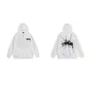 Sudadera con cremallera estilo europeo y americano transfronteriza con estampado de letras, número 8 negro, sudadera con cremallera casual unisex Stu