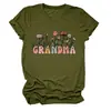 Abuela Plantas Florales Amazon eBay Tienda Independiente Camiseta Casual Cómoda para Mujer Cuello Redondo Manga Corta En Stock
