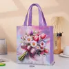 Buquês de Flores Pintadas Transfronteiriços, Sacolas de Presente Requintadas para Feriados, Mini Bolsas Tote, Sacolas de Presente, Sacolas de Presente de Natal