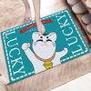 Venta al por mayor, nueva alfombra absorbente para baño con orejas de gato y dibujos animados, alfombra para puerta de entrada de casa.
