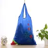 Bolsa de Morango Personalizada de Poliéster para Amazon Grande Capacidade Transfronteiriça Fruta Portátil Bolsa de Compras de Supermercado Dobrável Armazenamento Morango