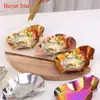 Plato para Ostras de Acero Inoxidable 304 Plato para Salsa de Cocina Utensilios de Cocina Zapato de Ostra Molde Creativo para Barbacoa de Ostras