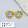 Colgante de aleación estilo Diyins hecho a mano, corazón colorido, etiqueta de oso, joyería, collar, pendientes, pulsera, accesorios, material