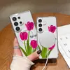 Funda de Teléfono Romántica de Tulipán Más Vendida en el Extranjero para Galaxy S24, Cubierta Protectora Magnética de Alta Apariencia para Samsung S25 para Niñas