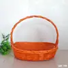 Cesta de Frutas Rattan Cesta de Flores para Presentear Cesta de Frutas Cesta de Mão para Frutas Cesta de Presente Embalagem Cesta de Bambu Trançado Cesta de Ovos