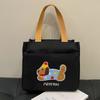 Bolsa de compras de lona grande capacidade para estudantes, casual, fofa, dachshund, lancheira, lancheira, bolsa portátil para trabalho