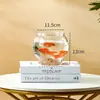 Tanque de Peces Micro Paisaje Plástico Transparente Oficina Pequeño Paisajismo Escritorio Ecológico Tanque de Tortugas Adornos para el Hogar Tanque de Peces Dorados