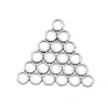 26x29mm 1.6g Plata Antigua Más Vendido Pequeño Colgante Accesorios Triángulo Multiorificio Conector de Arete
