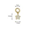 Accesorios de Joyería DIY Cobre Chapado en Oro Verdadero de 18K Micro Engastado Estrella Luna Amor Colgante Collar Pulsera