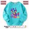 Ropa nueva de moda popular de otoño e invierno, suéter de cuello redondo suelto para niños y niñas, periférico del circo digital mágico