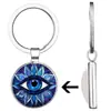 Fabricante de Origen Transfronterizo Azul Dorado Ojo de Diablo Ojo Maligno Gema del Tiempo Aleación Llavero Colgante