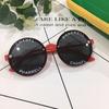 Gafas de Sol Infantiles con Alfabeto 2020 Nuevo Estilo Gafas de Montura Redonda a la Moda Gafas Geniales para Bebé Niño Niña