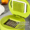 1 Peça Mini Picador e Espremedor de Alho VERDE com Recipiente, Triturador Manual de Alho, Ferramenta Manual de Aço Inoxidável para Fatiar e Picar Alho Zoom
