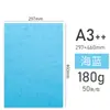 Papel capa para encadernação 180g A4/A3++ papel com textura de couro liso, azul claro, verde claro, capa de documento colorida