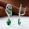 Pendientes con hebilla de oreja de oro champán con forma de gota de diamante rosa y piedra natal de Wish AliExpress, accesorios de lujo ligeros de alta gama para mujer.