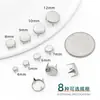 Uñas Planas de Garra, Uñas Redondas de Cuatro Garras, 4-12 mm, Libres de Óxido, Uñas Planas de Cuatro Garras para Decoración de Zapatos y Ropa