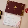Cartão de convite de casamento Cartão de convite chinês escrito à mão Impressão de alta qualidade para casamento Jantar de casamento Carta de convite de casamento Convite de noivado Modelos 2023 consignação