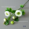 Flores Artificiales para Decoración de Salón de Bodas, Flores de Seda Más Vendidas Transfronterizas para Exhibición en Sala de Estar Interior, Flores Falsas de Tela de Seda, Loto de 5 Cabezas en Tallo Único