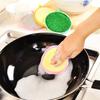 Toalla de algodón de doble cara gruesa para lavar platos de cocina, esponja, paño de limpieza, cepillo para ollas, se puede colgar, detergente, toalla para lavar platos