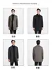 Abrigo de Lana para Hombre Otoño/Invierno 2026 para Personas de Mediana Edad y Mayores, con Forro de Plumas Desmontable, de Longitud Media, Abrigo de Lana de Doble Cara para Negocios