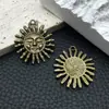 DIY Retro Aleación Accesorios de Joyería Plata Antigua Sol Luna Collar Pulsera Colgante Colgante Paquete de Material Galvanoplastia
