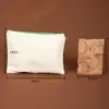 Amazon Transfronterizo Lienzo Blanco Cremallera Estuche para Bolígrafos Personalizado Bolsa de Cosméticos Bolsa de Almacenamiento Clutch Personalizado Venta al por Mayor Stock Disponible