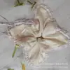 Laço de Cabelo Floral Fresco Estilo Floresta Renda Scrunchie Feito à Mão Scrunchie Grande Amarrado Acessório de Cabelo Feminino de Alta Qualidade