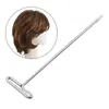 Alfileres en forma de T al por mayor, alta dureza, color plateado, alfileres para fijar extensiones de peluca, alfileres de posicionamiento para moldes, 50/100 piezas en una caja