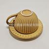 Estilo europeo pequeño lujo crisantemo a cerámica gran capacidad 300ml taza para tirar flores cambio de horno hogar oficina taza de café y juego de platillo