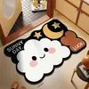 Alfombrilla de Baño con Forma de Dibujo Animado, Rompecabezas Simple, Alfombrilla de Diatomeas para Baño del Hogar, Entrada de Inodoro, Alfombra Antideslizante