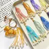 Cadena de cuentas con borlas de estilo nacional, hecha a mano, brocado Song, colgante multicolor, DIY, pin para solapa, adorno colgante, accesorio para bolso