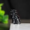 Enfeites de Leão Feitos de Resina e Cristais Naturais, Posição Sentada, Plantas Verdes de Leão, Decoração de Estátua para Desktop, Escritório, Casa