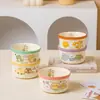 Set de vajilla de cerámica lindo de dibujos animados de alta calidad para uso doméstico: Tazón de Arroz, Tazón de Sopa, Tazón para Fideos Instantáneos, Tazón para Comer