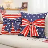 Nova fronha decorada com laço do Dia da Independência Americana da Amazon, decoração comemorativa de 4 de Julho, almofada de sofá