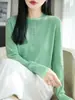 Diseño de bloques de color y contraste transfronterizo, juvenil y vibrante, cuello redondo para favorecer el cuello, mangas largas, fino y transpirable, adecuado para primavera y otoño, estilo casual y relajado