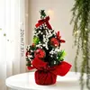 Vários Tipos de Árvores de Natal de Mesa, Árvores de Natal Nevadas com Flocos no Estilo Ins Nórdico, Árvores de Natal Artificiais Xadrez no Estilo Country Americano