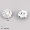 Botones Redondos de Perla y Flor, Botones Pequeños Exquisitos Estilo Chanel, Botones de Pedrería para Camisas de Primavera y Verano, Accesorios DIY