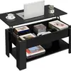 Mesa de Centro para Casa Transfronteiriça Mesa de Centro Simples Moderna Mesa de Centro Dobrável Multifuncional com Espaço de Armazenamento