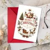 Cartão de Boas Festas de Natal com Ovelhinha Fofa e Árvore de Natal, com Envelope, Mensagem de Bênção para o Feriado, Convite, Cartão de Cumprimentos para Presente