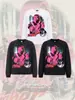 Camiseta Retrô Manga Longa Filme Scarface Impressão Digital Direta Solta Algodão de Xinjiang Gola Redonda Top Outono Inverno Masculino
