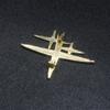 Corea del Sur Broche estrella Awn de metal de alta calidad, nuevo y moderno, con incrustaciones de diamantes, accesorio para ropa personalizado, fijo, anti-exposición