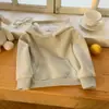 Moletom com Capuz Infantil Cor Sólida Solto Curto Estilo Primavera Outono Unissex Jaqueta Casual Infantil Doce Colorido Espesso Top