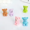 Figuritas de Animales Lindos de Resina Color Sólido Oso Sentado Accesorios DIY Adornos Hechos a Mano Colgantes para Funda de Teléfono