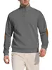 Malharia masculina transfronteiriça outono e inverno casual gola alta jacquard suéter Amazon europeu e americano comércio exterior manga longa couro retalhos suéter