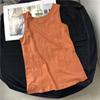Chaleco en forma de I de algodón slub para mujer, versión coreana de lavado suelto, moderno, interior, fondo, sin mangas, con tirantes, camiseta, chaqueta al por mayor