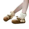 Botas de inverno estilo Birkenstock tudo incluído, nova coleção 2026, versáteis de sola plana, forradas com fleece, botas quentes de algodão para mulheres, botas de neve retrô