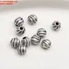 Cuentas de Melón de Plata de Ley, Cuentas de Hoja, Cuentas de Loto, Accesorios de Colgante de Cierre Ruyi, Materiales Retro Antiguos para Manualidades de Cuentas Hechas a Mano