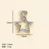 Acessórios de liga de estrela de cinco pontas para pendurar único acessórios ocos DIY feitos à mão colar de estrela de cinco pontas brincos pingente pingente pingente