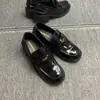 ¡En stock y listo para enviar! Zapatos Estilo Zhang Yuanying, Mocasines Versátiles de Moda Miu Miu con Tacón Grueso de Moneda de Oro para Mujer